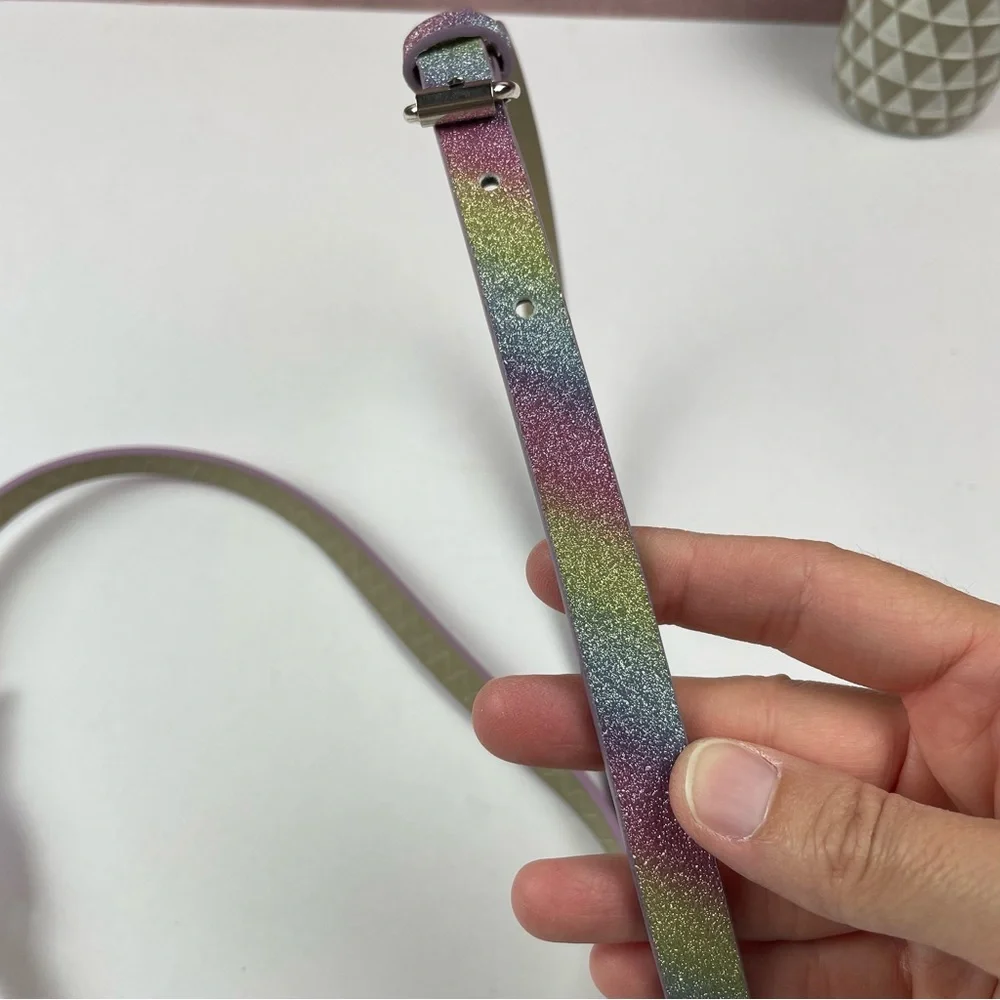 Target Purple Glitter Rainbow Metallic Belts Child Girl Accessories